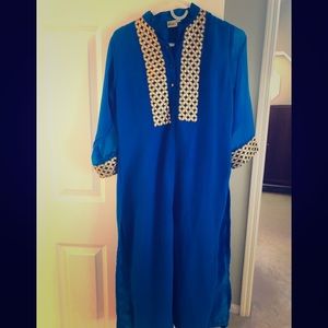 Beautiful blue Indian/Pakistani Tunic/Kurti